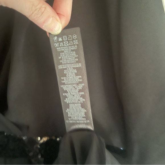 City Chic black sequin accents faux wrap top size 16 new - Picture 8 of 8